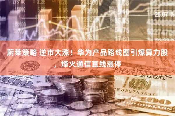 蔚莱策略 逆市大涨！华为产品路线图引爆算力股，烽火通信直线涨停